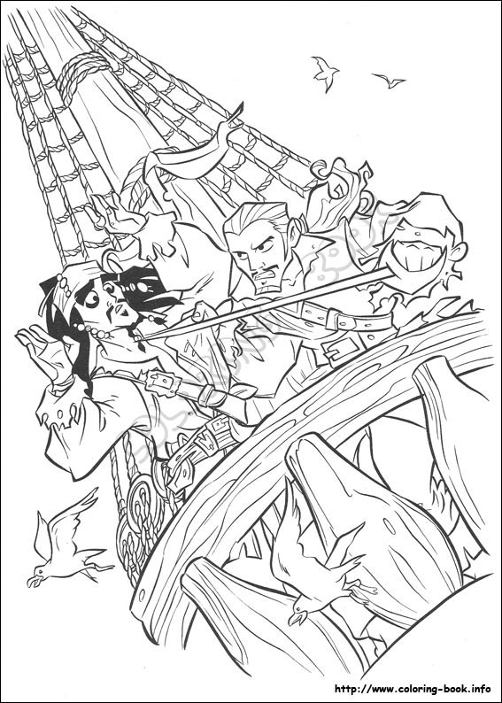 Pirates of the Caribbean coloring picture